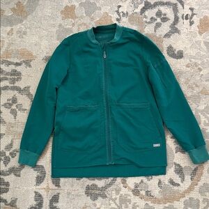 Figs Teal Bomber Jacket